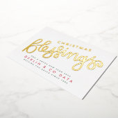 金ゴールドの賛美聖降誕祭企業の 箔シーズンカード (回転した状態)