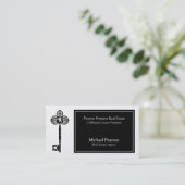 金ゴールドの贅沢な不動産業者の名刺 名刺 (スタンド正面)