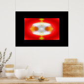 金ゴールドの赤の洗練 ポスター (キッチン)