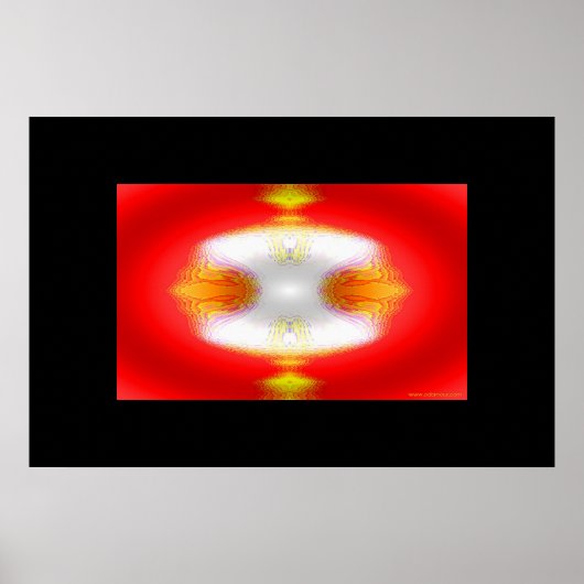 金ゴールドの赤の洗練 ポスター (正面)