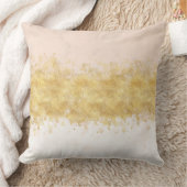 金ゴールドの赤面のピンクの水彩画の魅力 クッション (ブランケット)