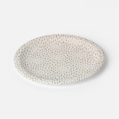 金ゴールドの赤面のピンクの白くグラデーションな抽象芸術 ペーパープレート (アングル)