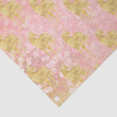 金ゴールドの赤面のピンクの魔法のユニコーン 薄葉紙 (詳細)