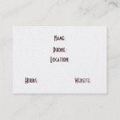 金ゴールドの車のな車輪の名刺 名刺 (裏面)