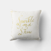 金ゴールドの輝きおよび輝やきの手書きの原稿の休日 クッション (裏面)