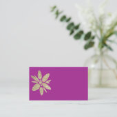 金ゴールドの輝きとの名刺紫色RSVP エンクロージャーカード (スタンド正面)