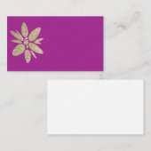 金ゴールドの輝きとの名刺紫色RSVP エンクロージャーカード (正面/裏面)