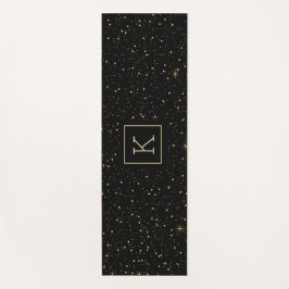 金ゴールドの輝きとグリッターと黒 ヨガマット