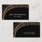 金ゴールドの輝きのひもはイベントのオルガナイザーをつけます 名刺 (正面/裏面)