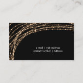 金ゴールドの輝きのひもはイベントのオルガナイザーをつけます 名刺 (裏面)