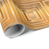 金ゴールドの輝きの曼荼羅-中国のな東洋の芸術のギフト ラッピングペーパー (ロールコーナー)