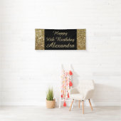 金ゴールドの輝きの第50誕生会の旗 横断幕 (インサイチュ)