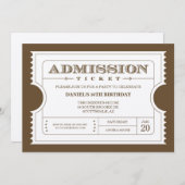 金ゴールドの輝きの紙の金チケットの招待状 招待状 (正面/裏面)