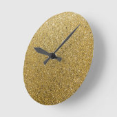 金ゴールドの輝きの紙 ラウンド壁時計 (傾斜)