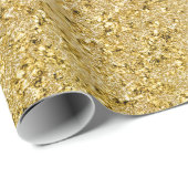 金ゴールドの輝き-宝石で飾られた金ゴールドののどGlitter1 ラッピングペーパー (ロールコーナー)