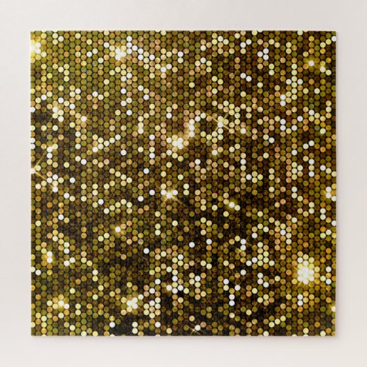 金ゴールドの輝き：輝く背景。 ジグソーパズル (縦)