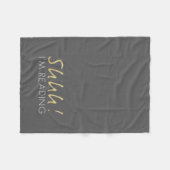 金ゴールドの輝きShhh! 私はフリースブランケットを読んでいます フリースブランケット (正面(横))