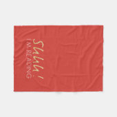 金ゴールドの輝きShhh! 私はフリースブランケットを読んでいます フリースブランケット (正面(横))