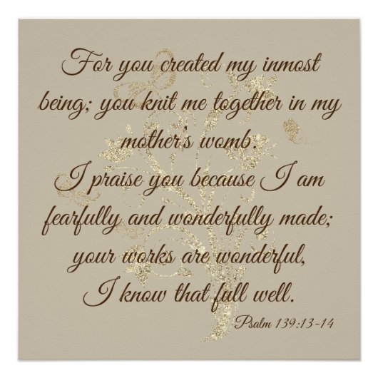 金ゴールドの輝くバイブル聖句の高揚引用文 ポスター (正面)