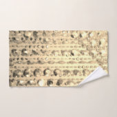 金ゴールドの輝くビーズの輝パーソナライズされたき バスタオルセット (ハンドタオル)