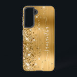 金ゴールドの輝くフォイルのガーリー署名 SAMSUNG GALAXY S21ケース<br><div class="desc">ガーリー輝く金ゴールドフェイクグリッターは金色のブラシ付き金箔の上に離れエッジにグラデーションハイライト。白い書モダン道のフォントにガーリーはエレガント、縦型の装飾的な尾が付いている。カスタマイズフォントのスタイルまたはスパークルのグラフィックを移動して、独自の電話ギアを作成する。余分なきらめき、グリッター、フォイルのデジタルグラフィック要素は、写真のようなプリント。</div>