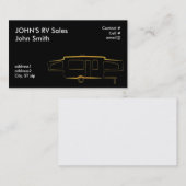 金ゴールドの輪郭によってはテントのトレーラーが現れます 名刺 (正面/裏面)