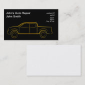 金ゴールドの輪郭のフォードア積み込み 名刺 (正面/裏面)