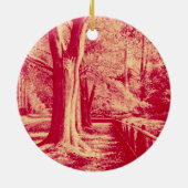 金ゴールドの通り（赤） - セラミックオーナメント (裏面)