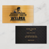 金ゴールドの連結スローガン名刺 名刺 (正面/裏面)