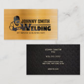 金ゴールドの連結スローガン名刺 名刺 (正面/裏面)