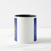 金ゴールドの配置の「無類の」ダイヤモンドを黄色にして下さい マグカップ (中央)