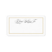 金ゴールドの配送先 ラベル (正面)