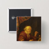 金ゴールドの重量を量ること 缶バッジ (正面&裏面)