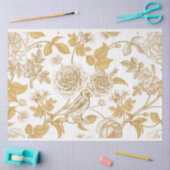 金ゴールドの金ゴールド開花 薄葉紙 (クラフト)