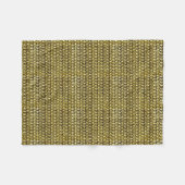 金ゴールドの金属のチェーン・メールの金属中世装甲 フリースブランケット (正面(横))