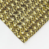 金ゴールドの金属のチェーン・メールの金属中世装甲 フリースブランケット (角)