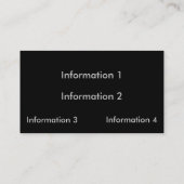 金ゴールドの金属の一見のネームプレートの名刺 名刺 (裏面)