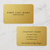 金ゴールドの金属の名刺 名刺 (正面/裏面)