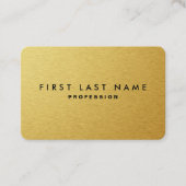 金ゴールドの金属の名刺 名刺 (正面)