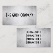 金ゴールドの金属の名刺 名刺 (正面/裏面)