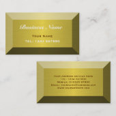 金ゴールドの金属の名刺 名刺 (正面/裏面)