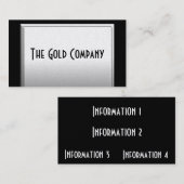 金ゴールドの金属の名刺 名刺 (正面/裏面)