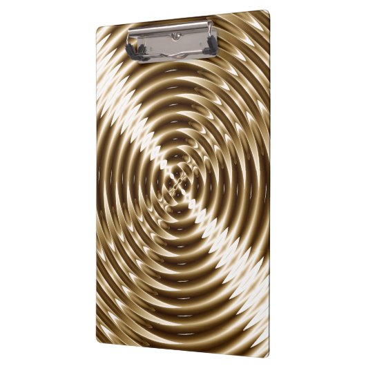 金ゴールドの金属の螺線形 クリップボード (左)