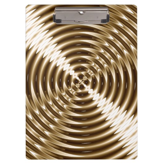 金ゴールドの金属の螺線形 クリップボード (正面)