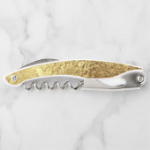 金ゴールドの金属コルクせん抜き ソムリエナイフ (裏面)