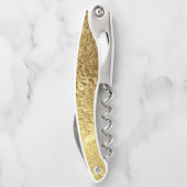 金ゴールドの金属コルクせん抜き ソムリエナイフ (裏面)