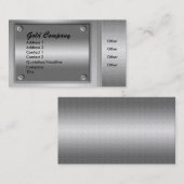 金ゴールドの金属板の名刺 名刺 (正面/裏面)