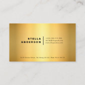 金ゴールドの金属 名刺 (裏面)