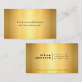 金ゴールドの金属 名刺 (正面/裏面)