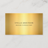 金ゴールドの金属 名刺 (正面)